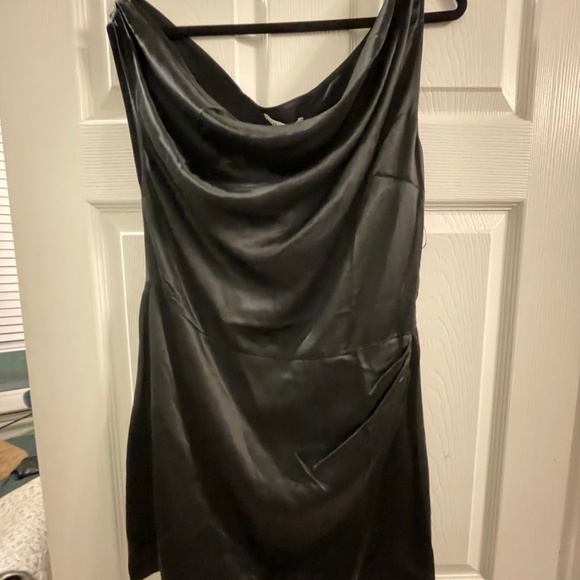 Reformation Alanis Dress - Black - Size 12 - 100% Silk - Picture 2 of 3